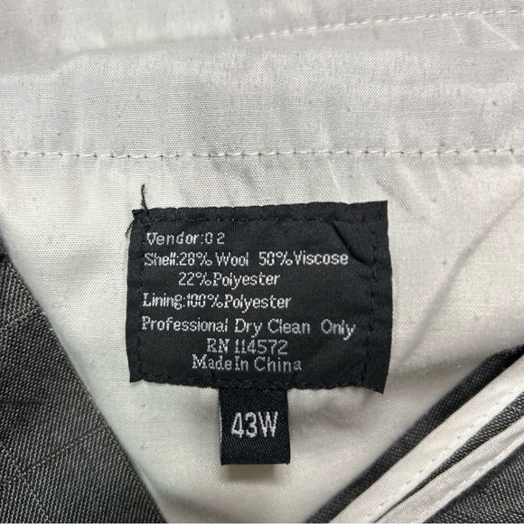 Vince Glen Plaid Suit Men’s 48L Designed In Italy Gray Pants 43 Easily Tailored - Picture 14 of 16